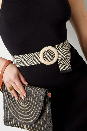 Curea Imprimeu Alb-Negru-1