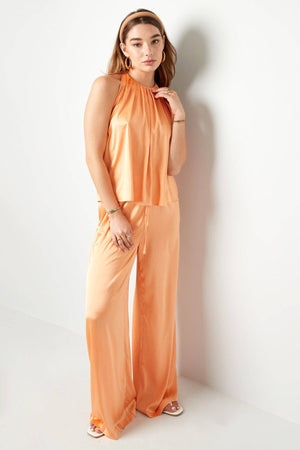 Top "Vivianne" Satinat - Champagne, Fuchsia, Mov-7