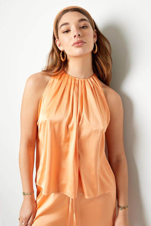 Top "Vivianne" Satinat - Champagne, Fuchsia, Mov-8