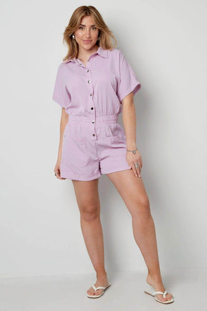 Salopeta "Andreea", cu Pantalon Scurt (Fuchsia, Lavanda, Verde)-11