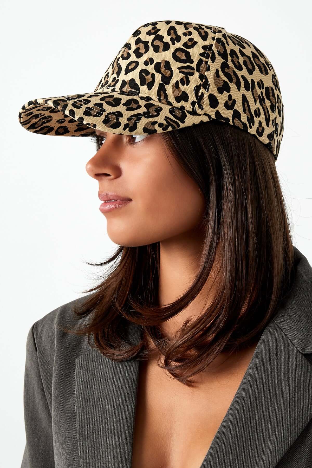 Sapca Bumbac model Animal Print - Leopard - Bej, Maro-1