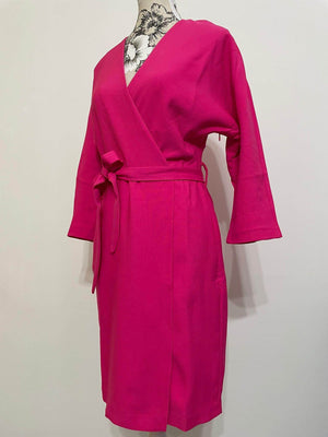 Rochie Office Satinata - Fuchsia-1