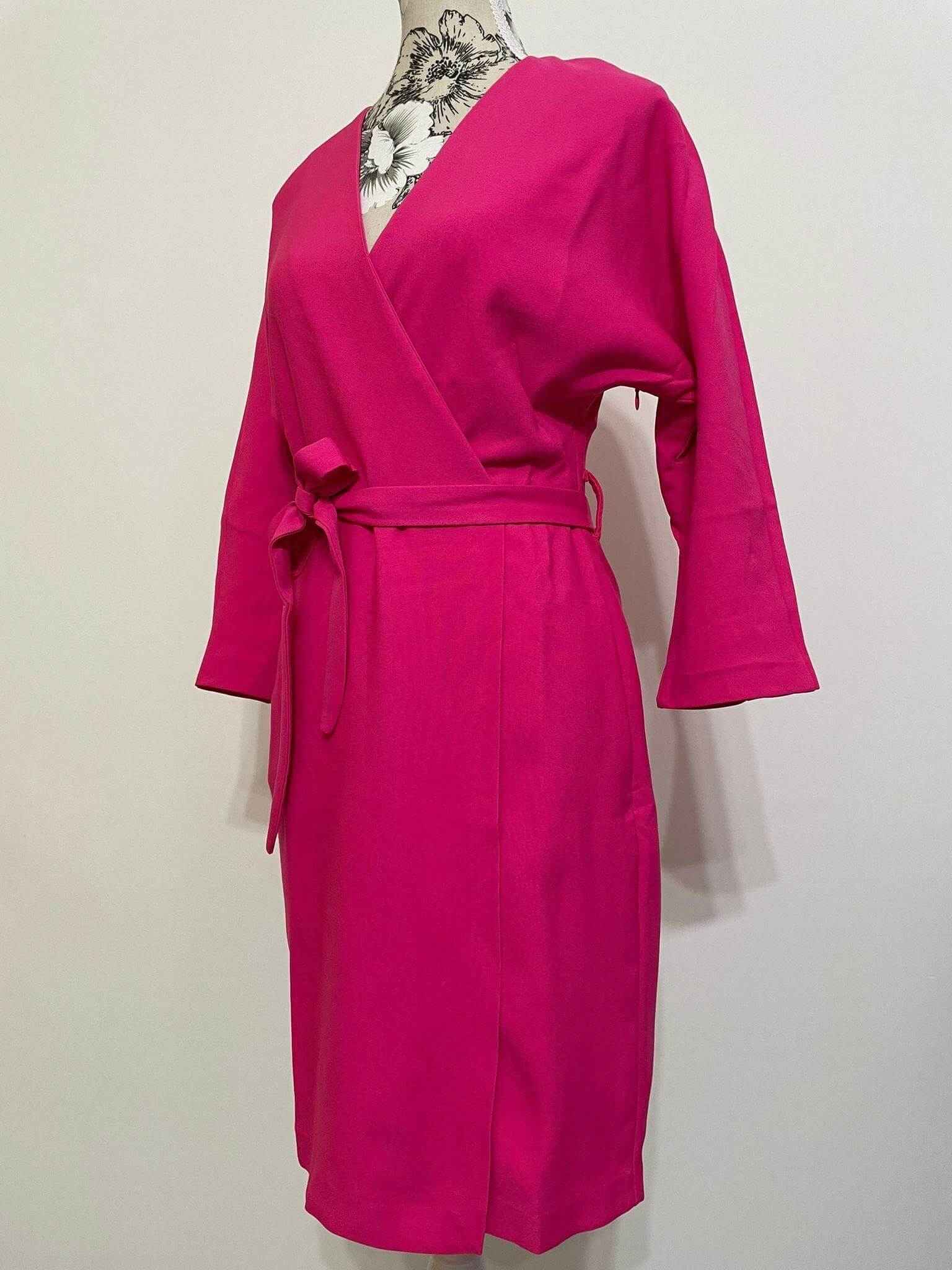 Rochie Office Satinata - Fuchsia