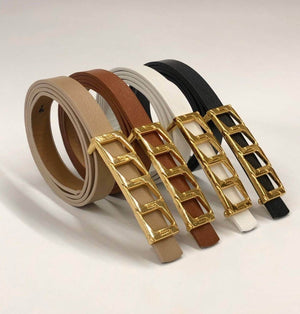 Curea Dama - Catarama tip Fagure - Alb, Crem, Maro, Negru-3