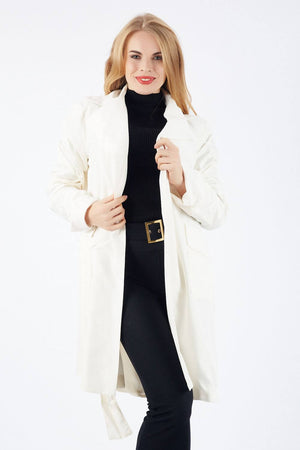 Palton Dama - Alb-3