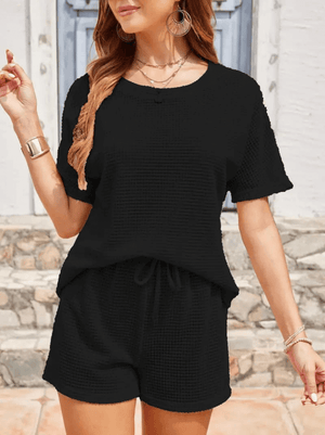 Set Dama din Bumbac - Pantalon scurt si Bluza-3