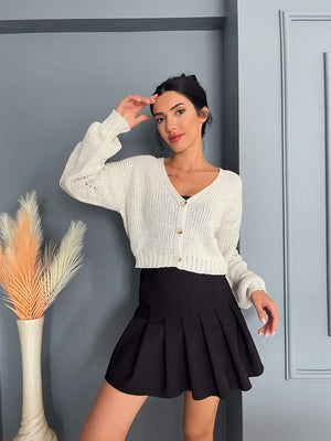 Cardigan din lana cu Nasturi-3