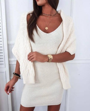 Set din lana, rochita si bluza-4