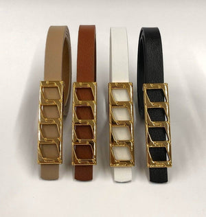 Curea Dama - Catarama tip Fagure - Alb, Crem, Maro, Negru-2