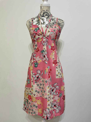 Rochita de vara - Dama - model floral - Roz