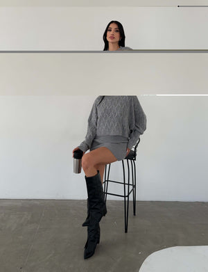 Set din lana, rochita si bluza-6