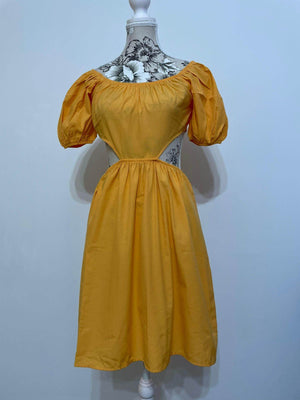 Rochie Bumbac Office - Galbena-1