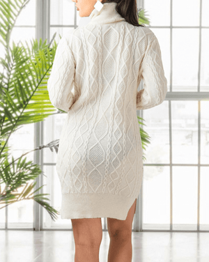 Rochie Crem Midi Tricot-3