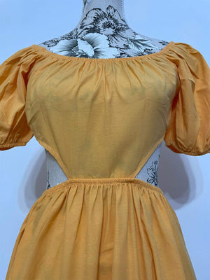 Rochie Bumbac Office - Galbena-5