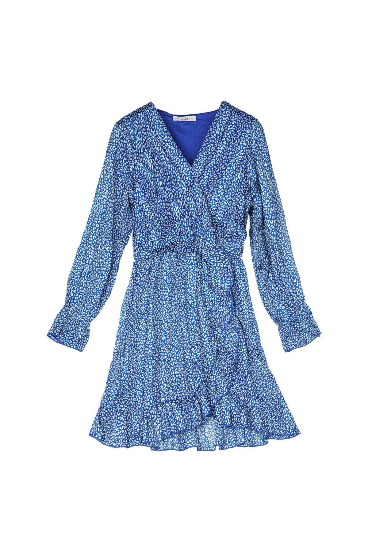 Rochie Mini - Animal Print - Albastra-2