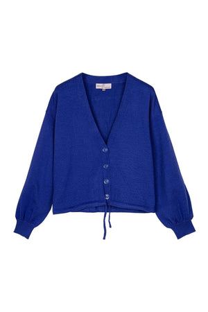 Cardigan cu Nasturi - Albastru, Mov-1