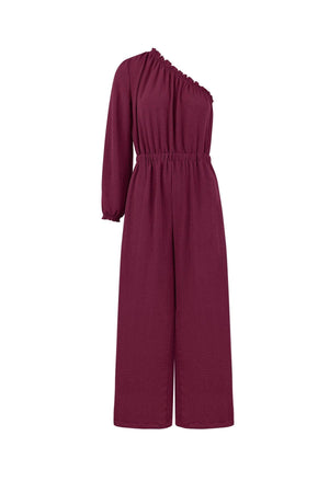 Salopeta Office cu un umar de culoare, Bordeaux, Verde, Galben-Mustar-5