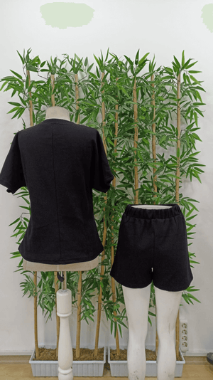 Set Dama din Bumbac - Pantalon scurt si Bluza-9