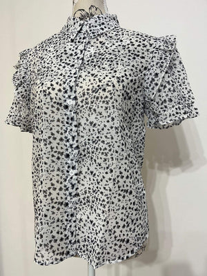 Bluza Dama Office - Semitransparenta - Alba-1