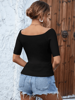 Bluza de Dama cu Maneca Scurta-1