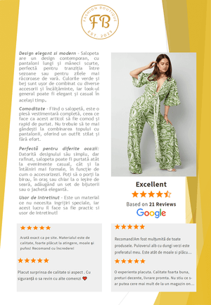 Salopeta "Funky Town" cu pantalon lung si maneci scurte (Verde, Bej)-2