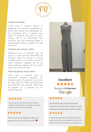 Salopeta Bumbac - Gri-2