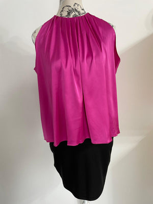 Top "Vivianne" Satinat - Champagne, Fuchsia, Mov-3