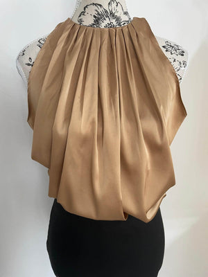 Top "Vivianne" Satinat - Champagne, Fuchsia, Mov-10