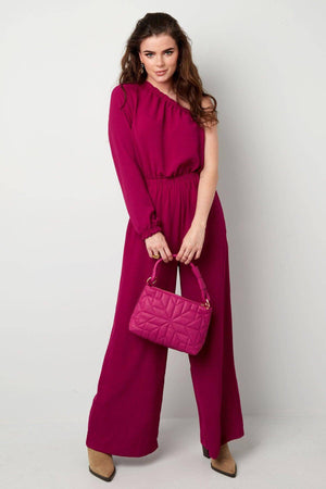 Salopeta Office cu un umar de culoare, Bordeaux, Verde, Galben-Mustar-1