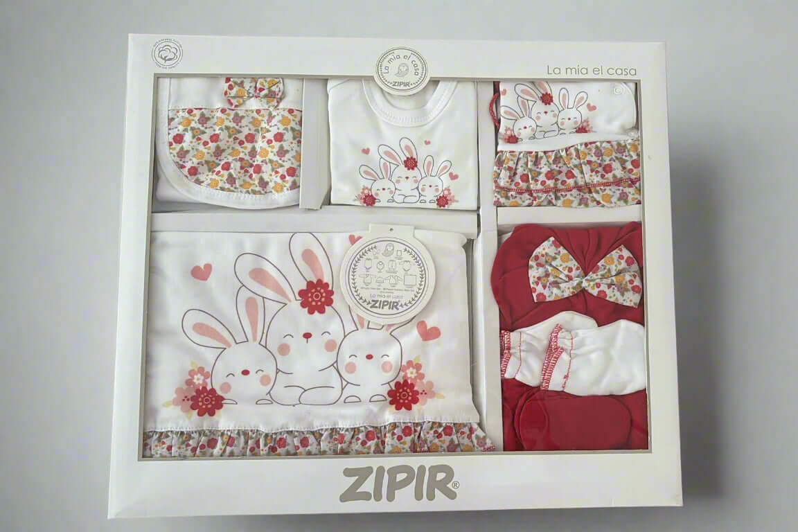 Set 10 piese nou nascuti Fetite - Fundita si Iepurasi