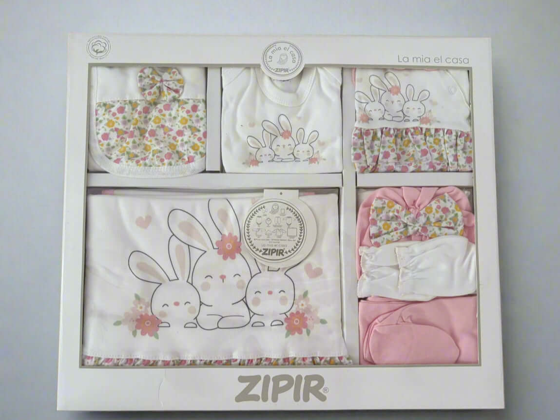 Set 10 piese nou nascuti Fetite - Iepurasi