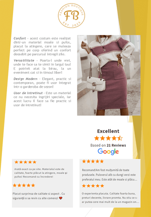 Set Dama cu Fusta si Bluza Tricotat-2