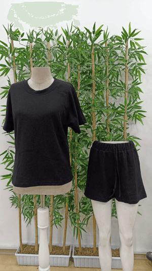 Set Dama din Bumbac - Pantalon scurt si Bluza-1