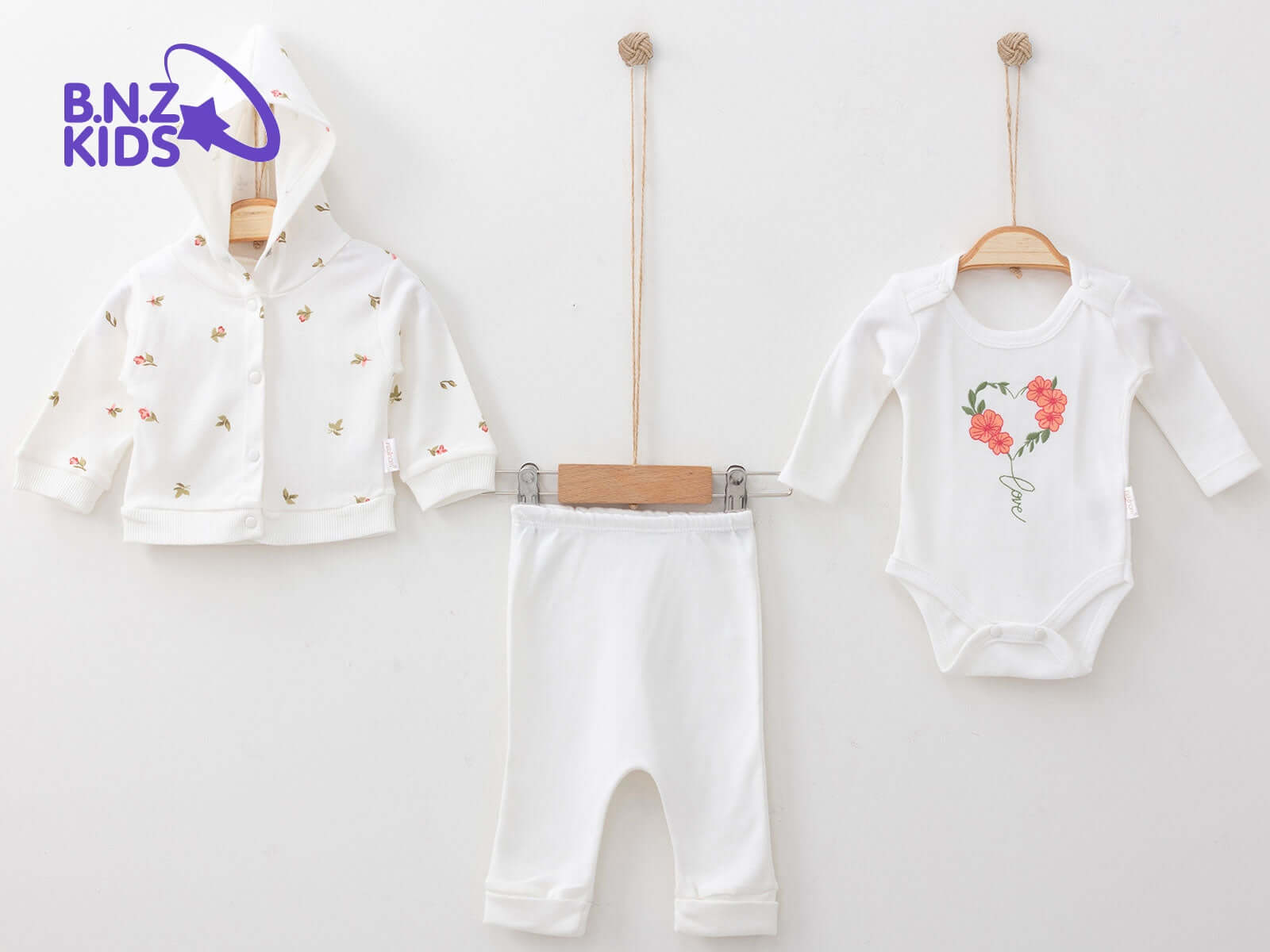 Set Fetite - 3 Piese, Body, Pantalon, Hainuta-1