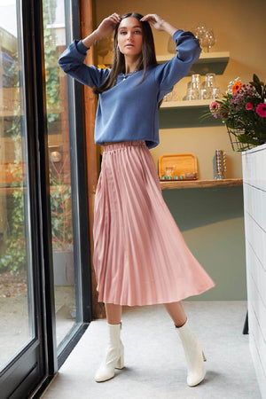 Fusta cu Pliuri - Violet-3