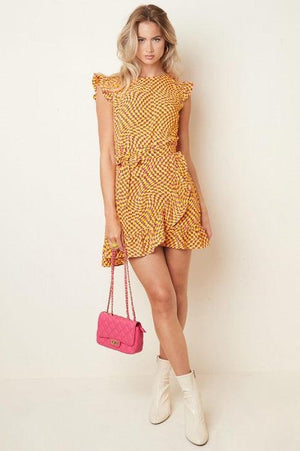 Rochie Office Retro Orange-4