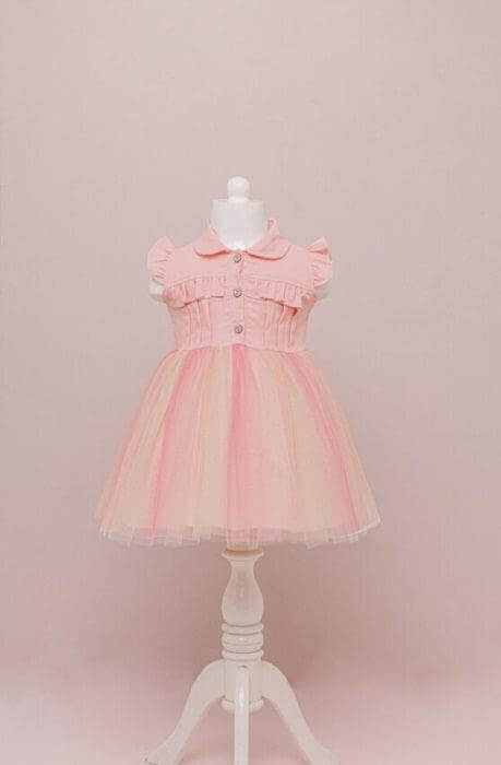 Rochita fetite Tulle roz deschis-1