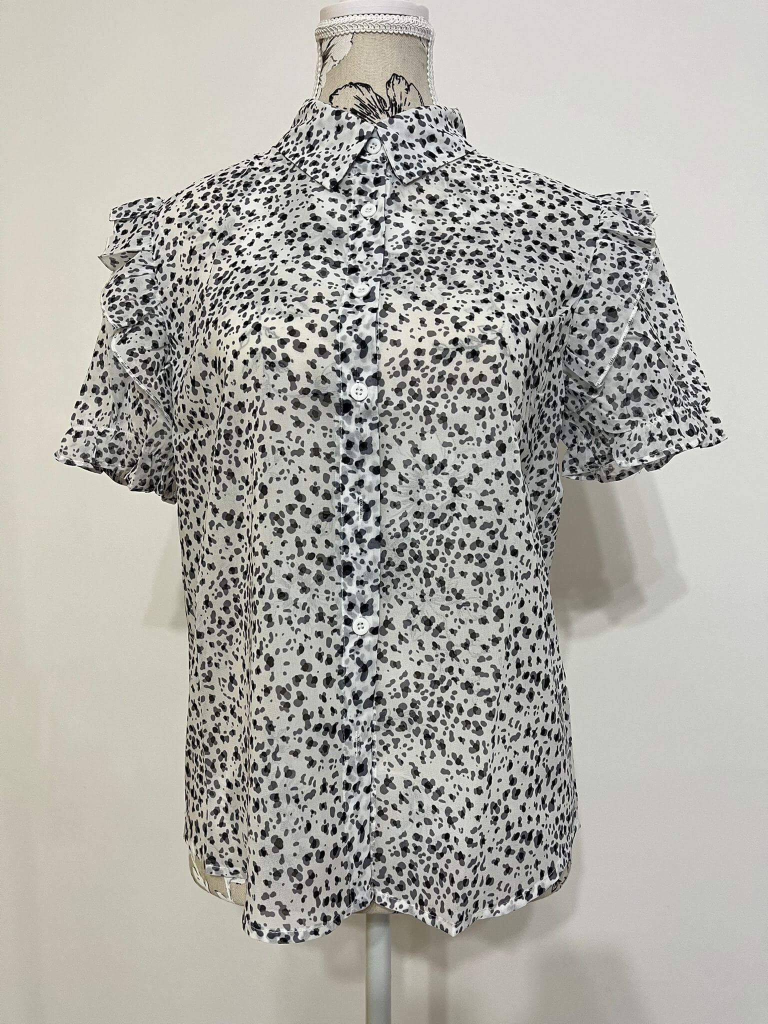 Bluza Dama Office - Semitransparenta - Alba-2