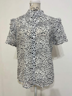 Bluza Dama Office - Semitransparenta - Alba-2