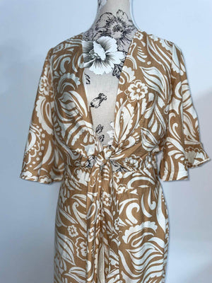 Salopeta "Funky Town" cu pantalon lung si maneci scurte (Verde, Bej)-4