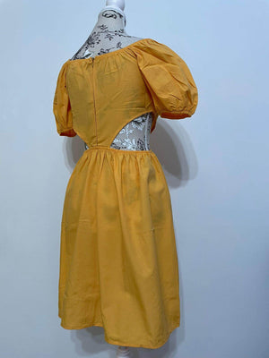 Rochie Bumbac Office - Galbena-2