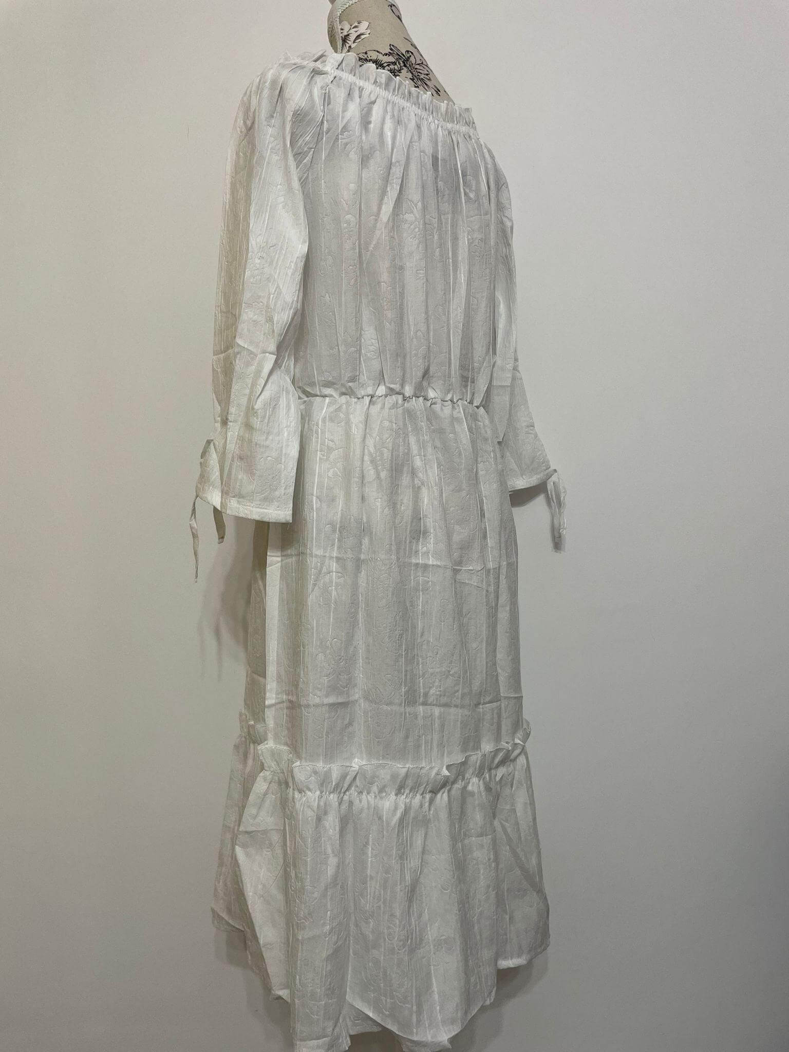 Rochie Alba subtire, pe umeri-2