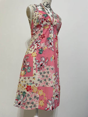 Rochita de vara - Dama - model floral - Roz-1