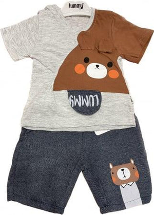 Set Baietei din 2 Piese (Pantalon, Tricou) 3-12 Luni-2