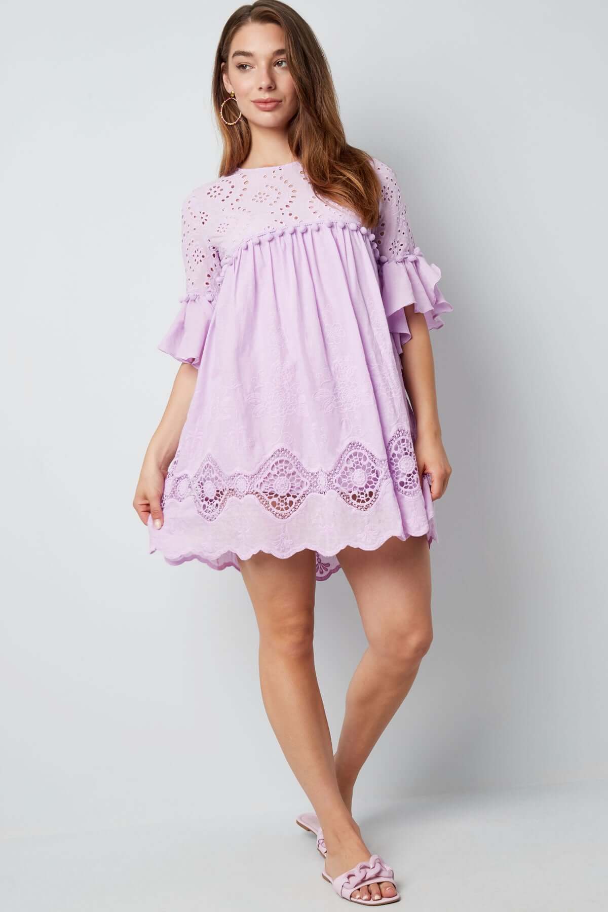 Rochie din Bumbac cu Broderie-7