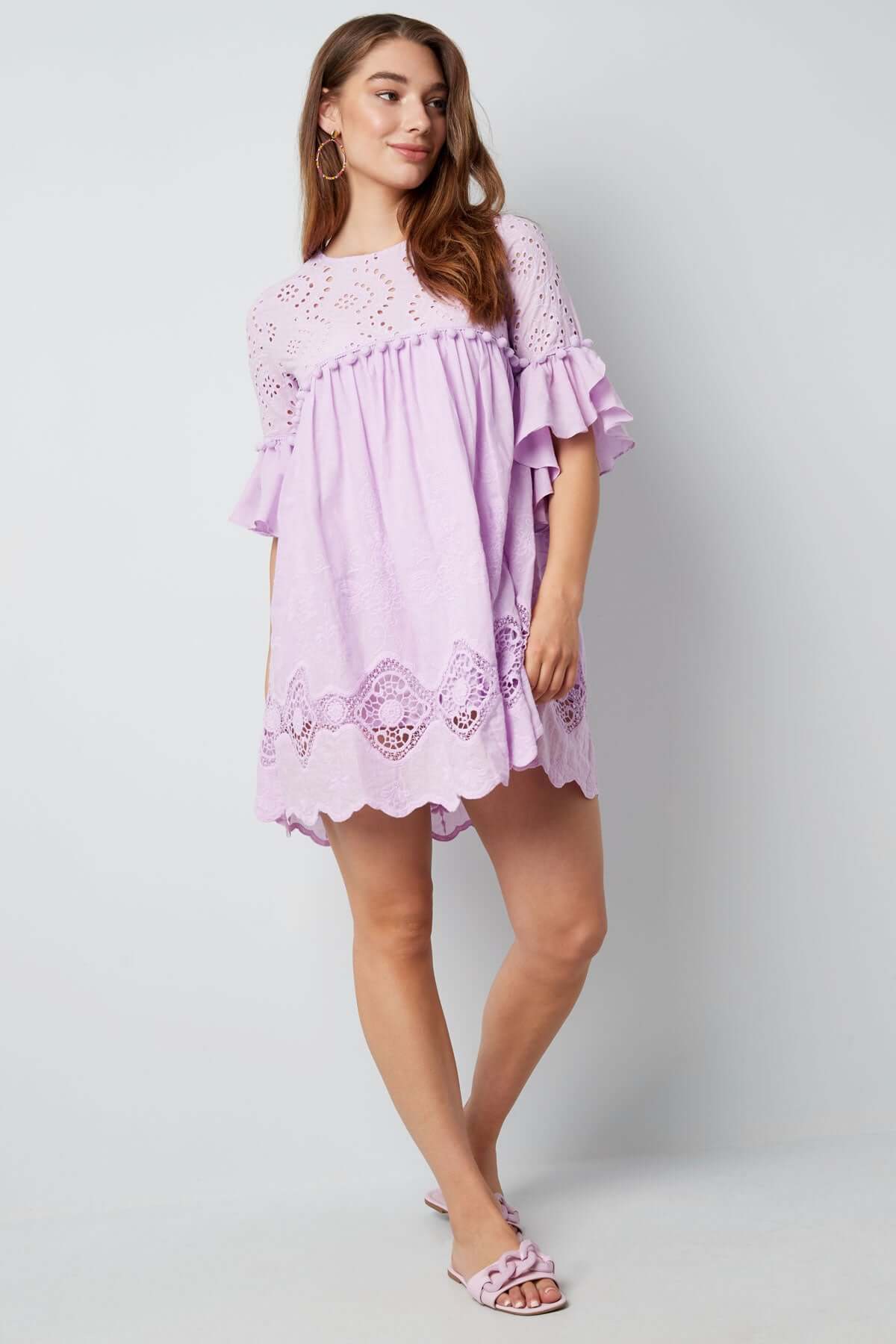 Rochie din Bumbac cu Broderie-4