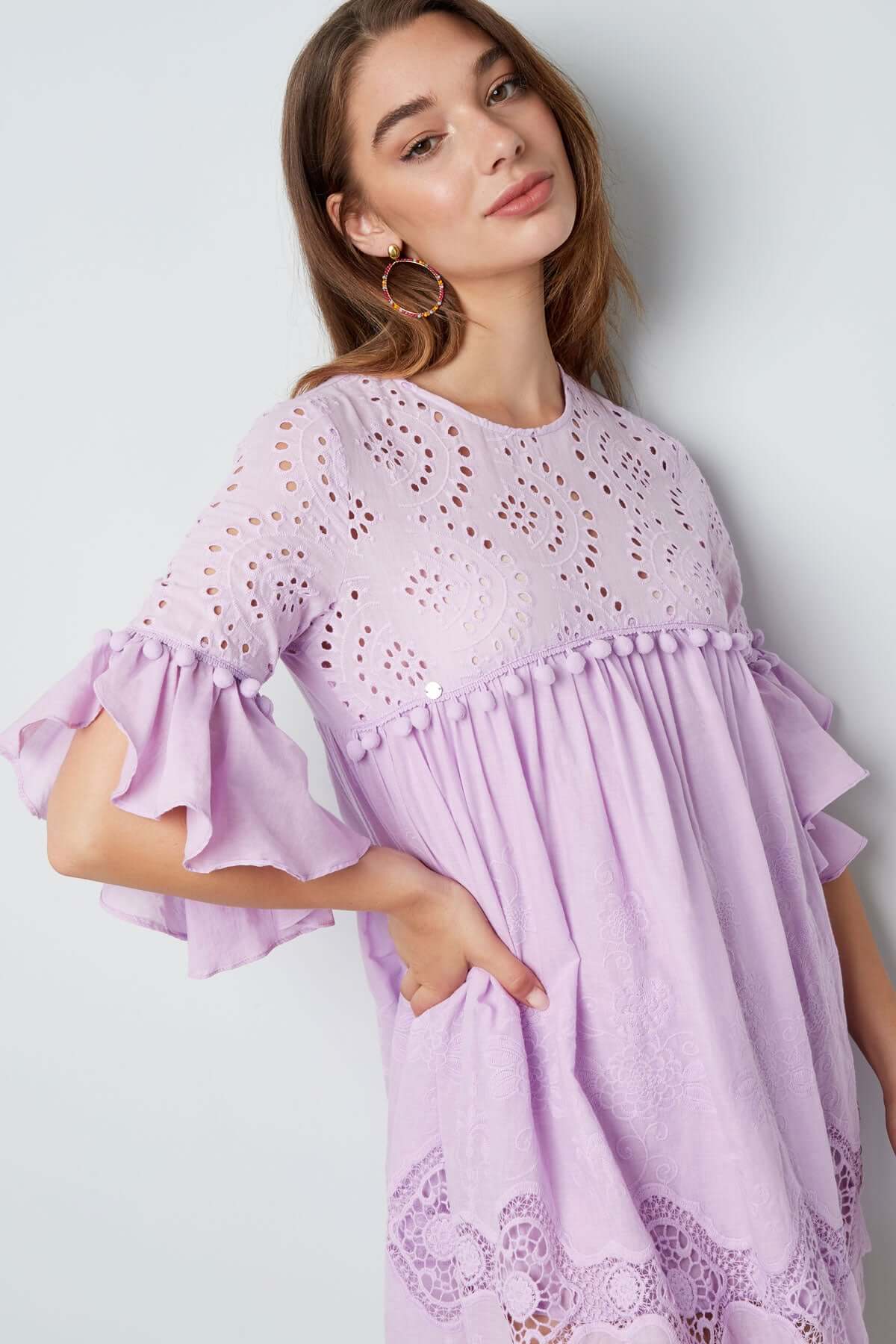 Rochie din Bumbac cu Broderie-1