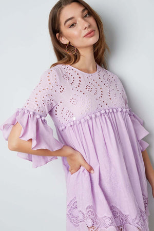 Rochie din Bumbac cu Broderie-1