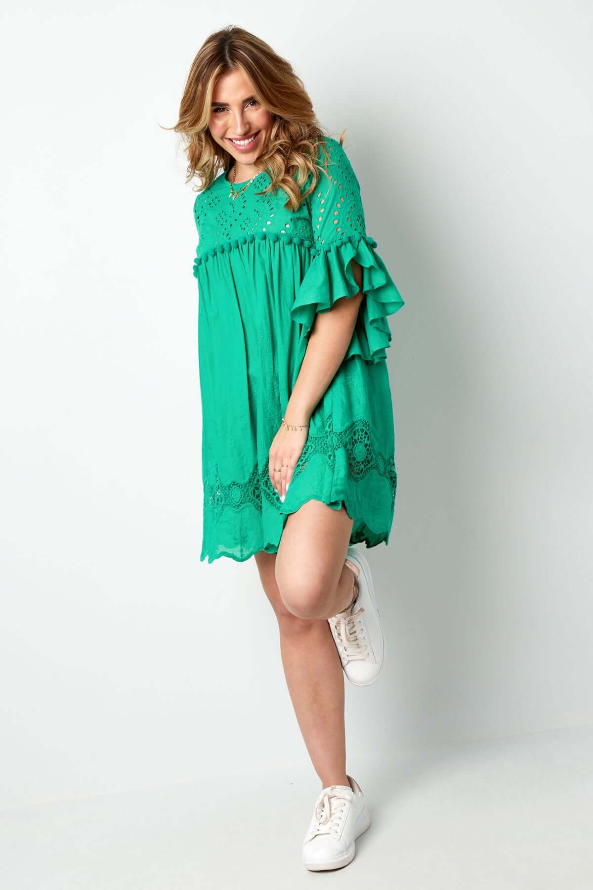 Rochie din Bumbac cu Broderie-5
