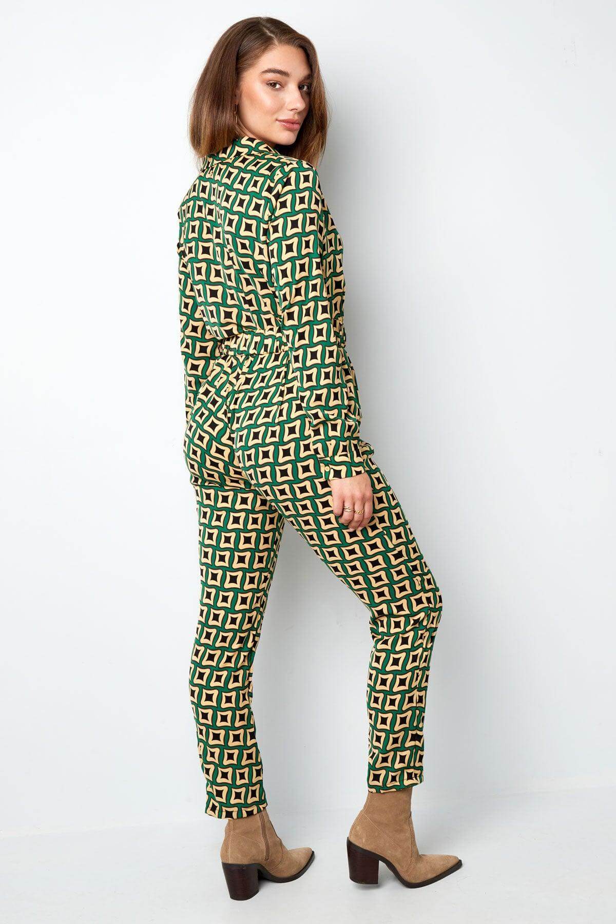 Salopeta Office Retro de culoare Verde-3